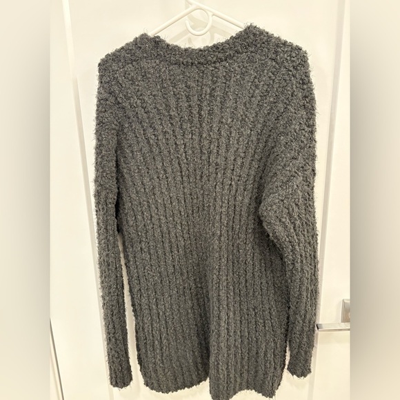 Staccato Charcoal Grey Fuzzy Eyelash Cardigan Size Small - Picture 7 of 8